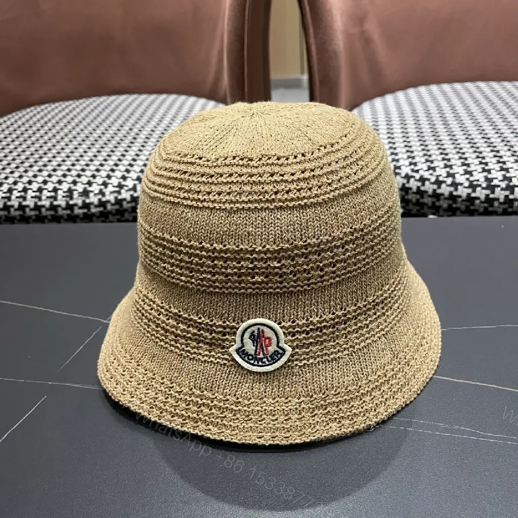 View 2 of Lightweight Straw Bucket Hat with Iconic Emblem