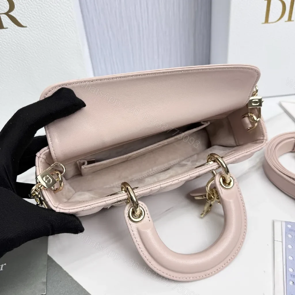 View 7 of Soft Pink Quilted Dome Bag: Mini Luxury Crossbody