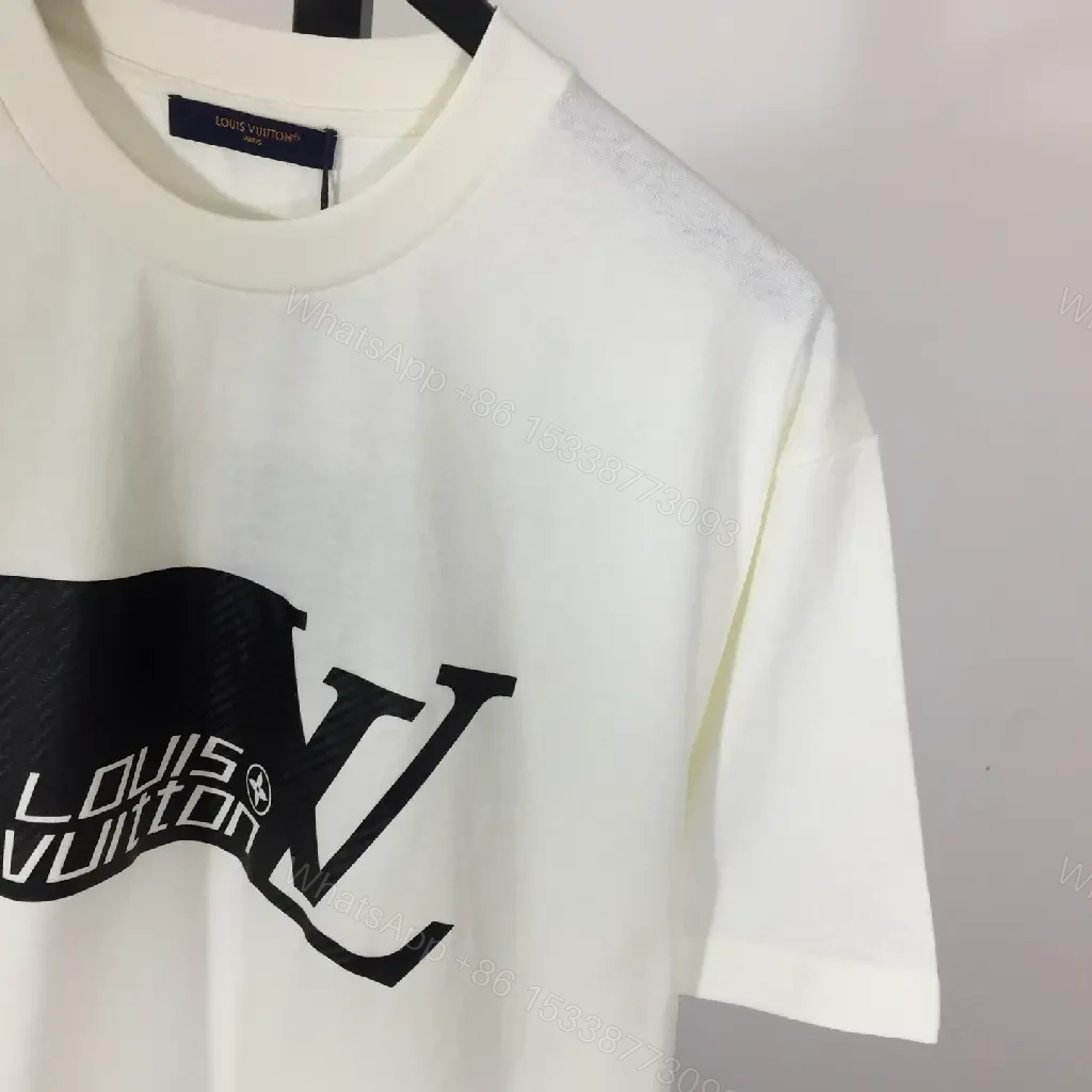 View 6 of White Graphic Luxe Tee: Premium Cotton Crewneck Short Sleeve