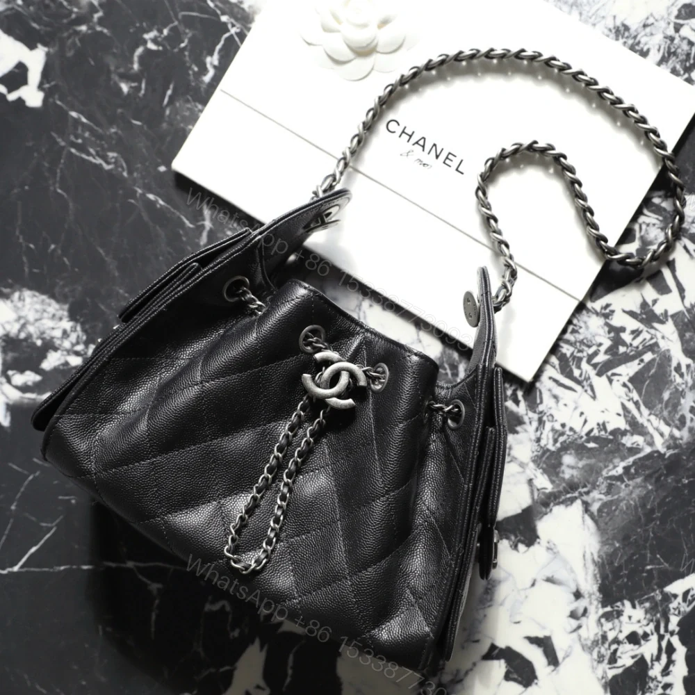 View 6 of 高仿Chanel*26C/25Bag系列AS5631小牛皮單肩包黑色銀扣Mini免檢版