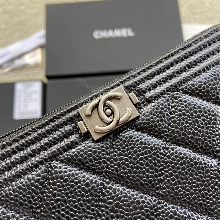View 9 of Black Quilted Leather Wallet with CC hardware â€” Everyday Opulence