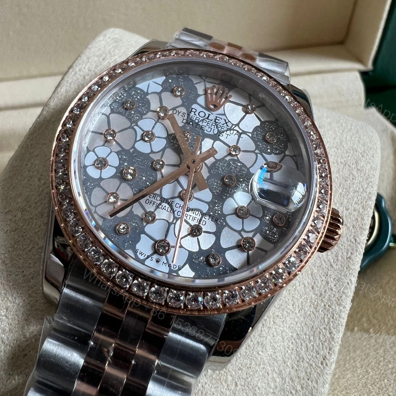 View 4 of Design Rolex Datejust 31 floral motif