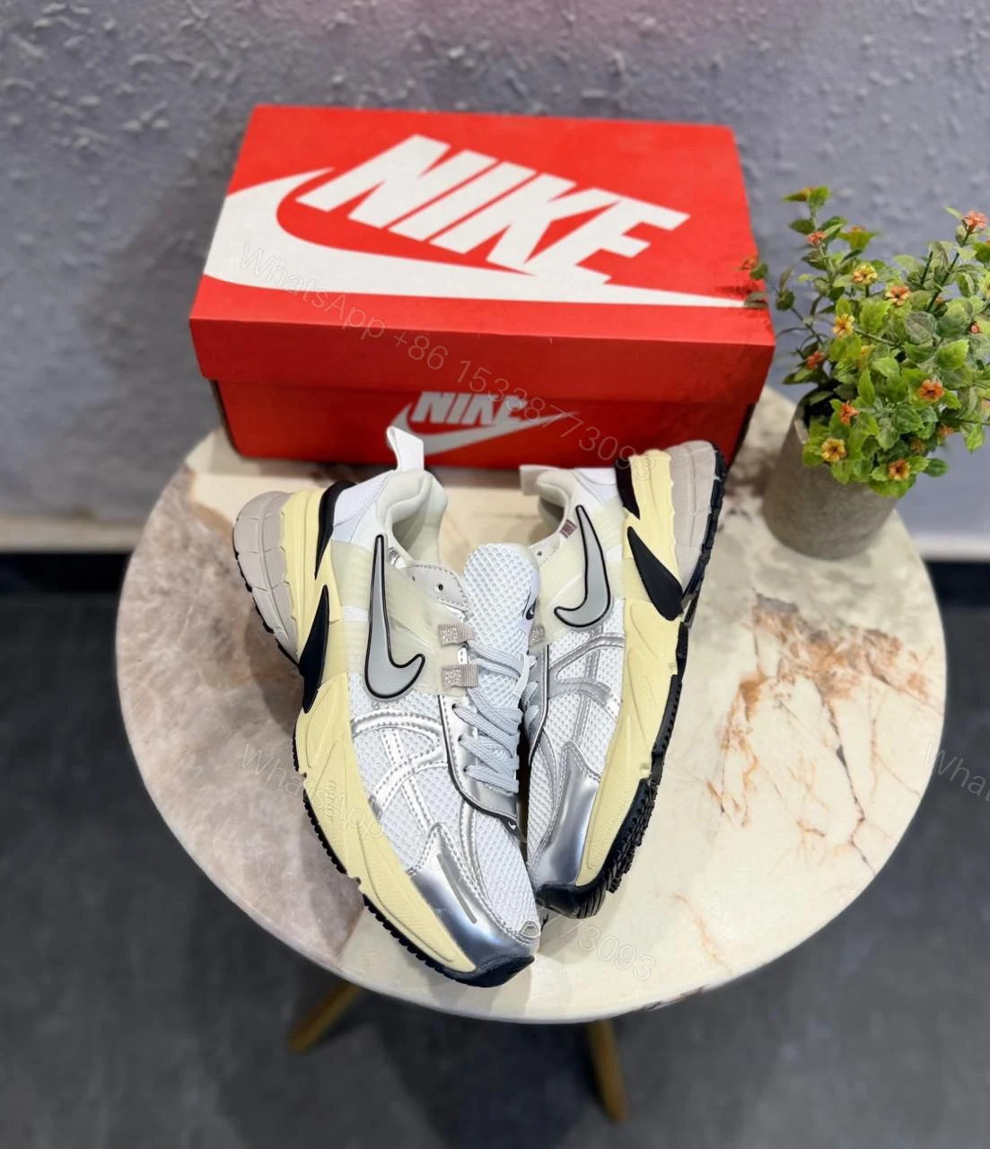 View 2 of Nike V2K Run Metallic First Copy Shoes For Girls | COD India