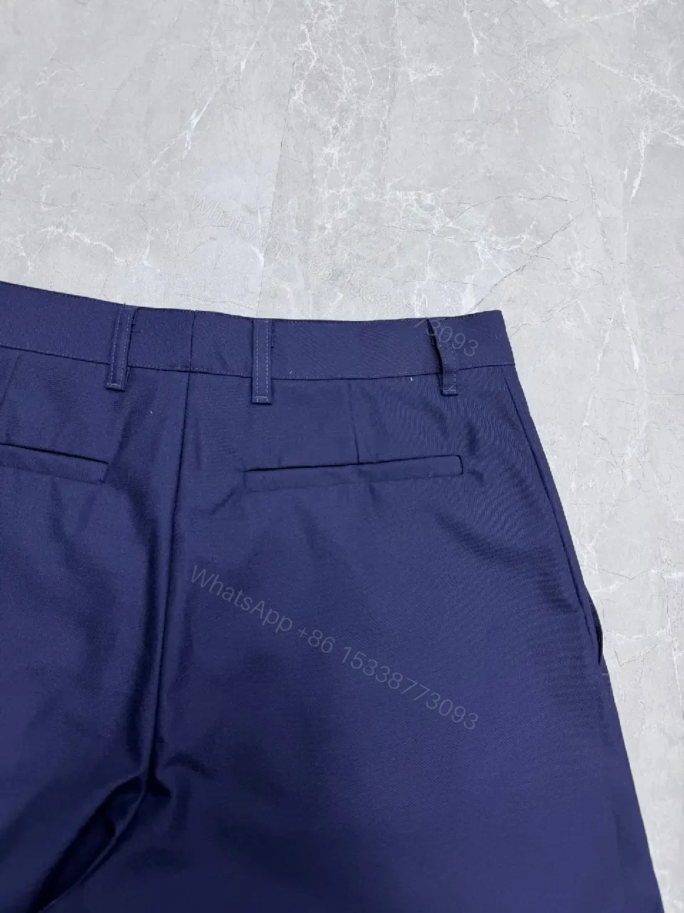 View 10 of Navy Cotton Shorts Casual Louis Vuitton-Style Key Feature Pocketed Short