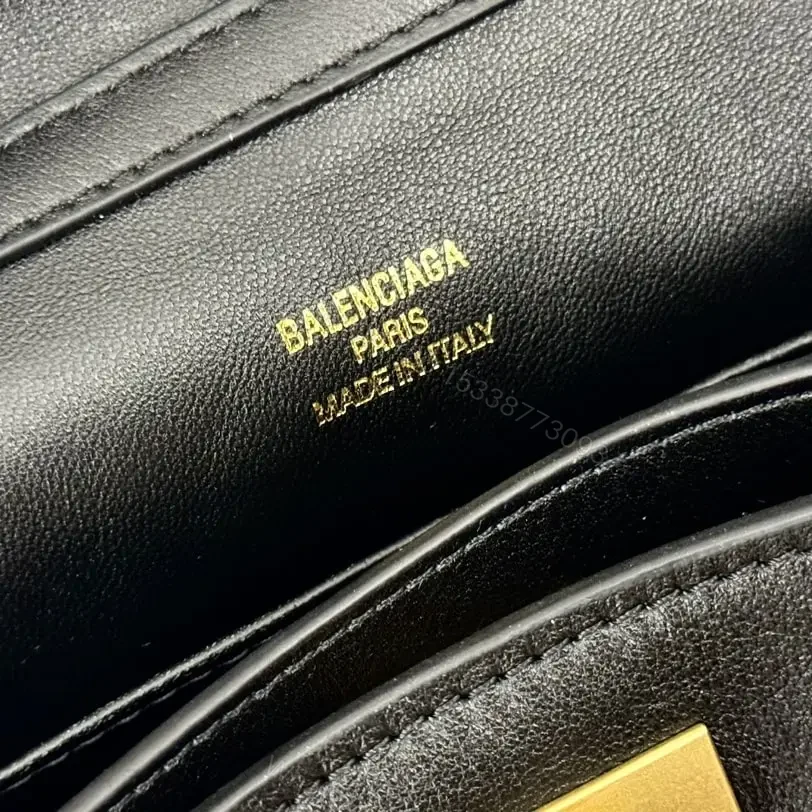 View 7 of 高仿Balenciaga*Rodeo系列V21000小牛皮手袋黑金Mini免檢版