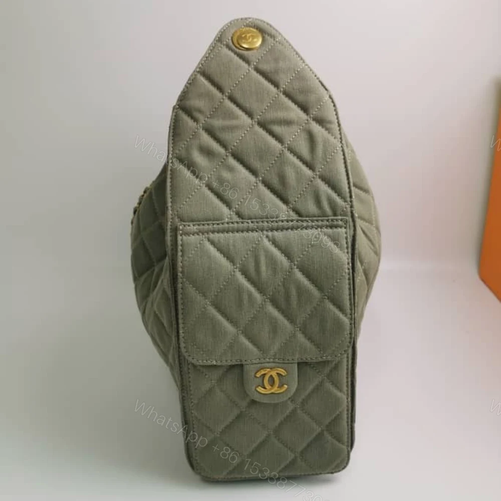 View 3 of Chanel 25 Medium Handbag Suede Grey 34Cm