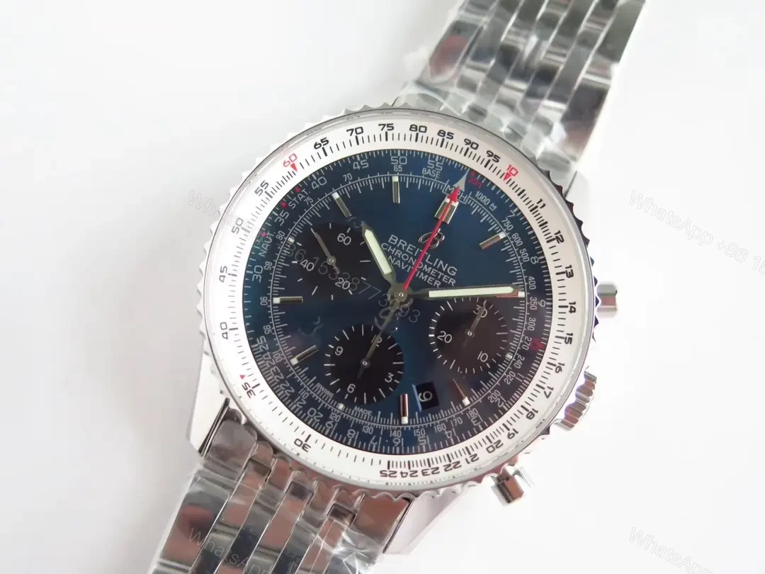 View 3 of ZF Factory Breitling Navitimer B01 Chronograph Panda Dial Stainless Steel Watch – 43mm