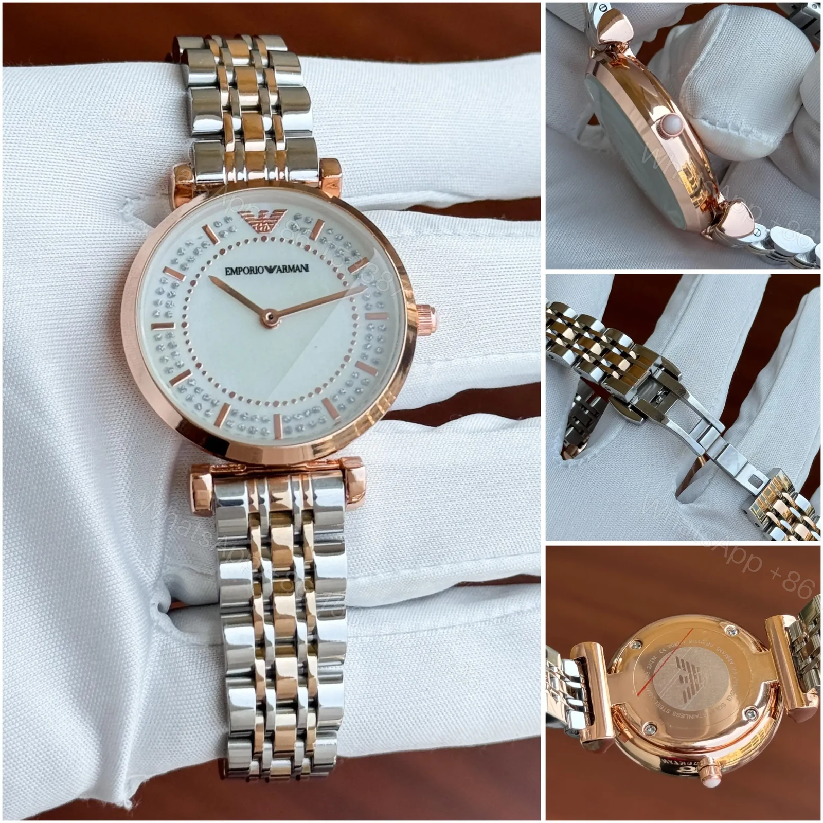 View 3 of Emporio Armani Rose Gold Watch for Women