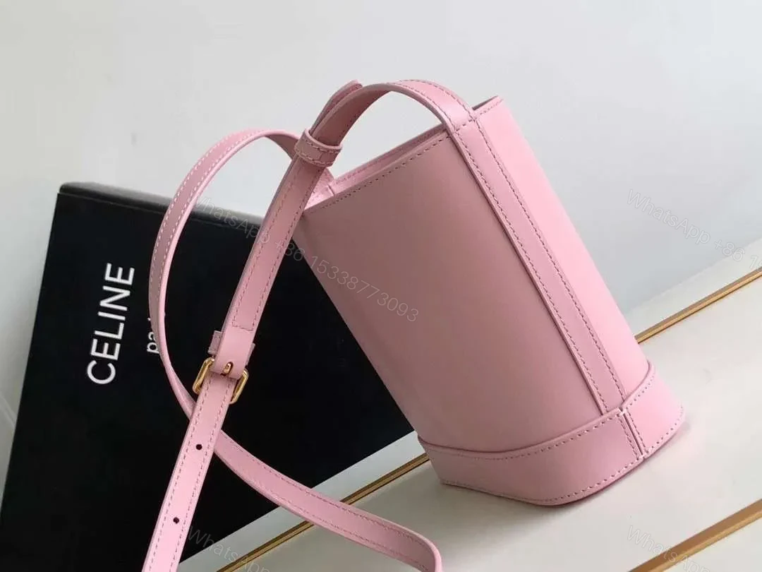 View 7 of Celine Small Bucket Cuir Triomphe Mini Pink Bag 19.5x16x7cm
