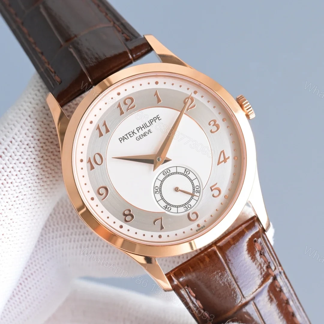 View 2 of Patek Philippe Calatrava Style Manual Winding Dress Watch Leather Strap Classic Edition PP-CALATRAVA-CLASSIC-MANUAL-WINDING-LEATHER-42H