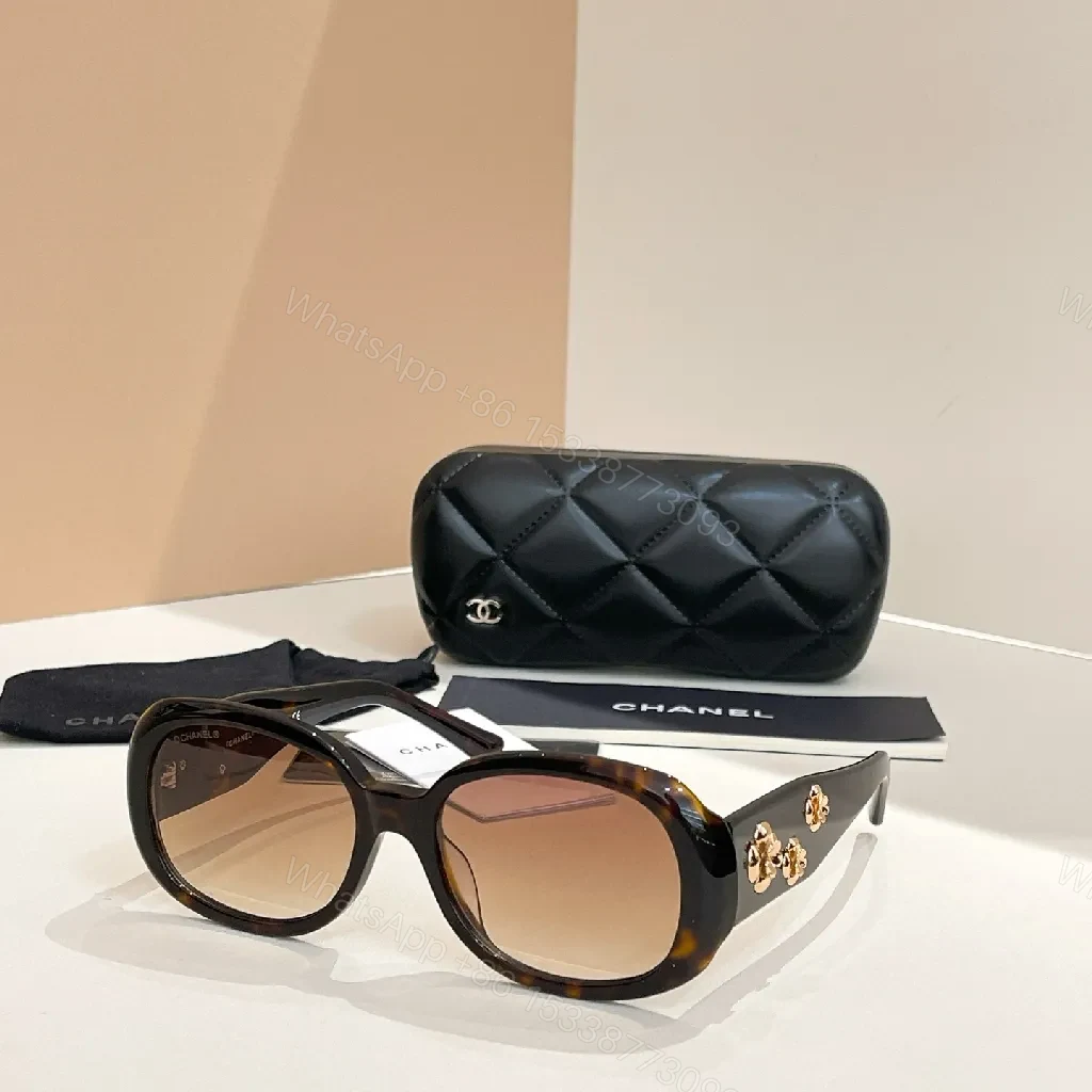 View 8 of Gradient-Charcoal Sunglasses with Quilted Case – Oversized Acetate, Luxe Style
