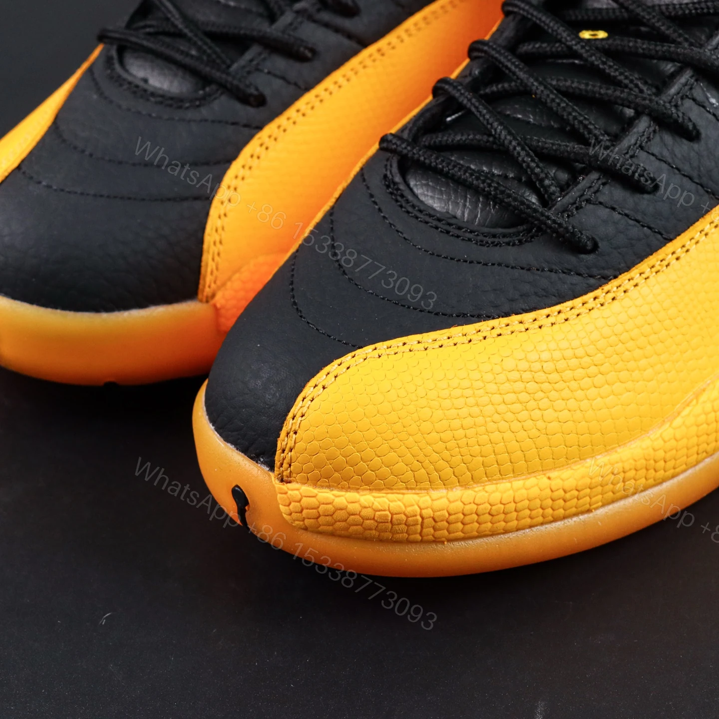 View 4 of Air Jordan 12 ‘Black University Gold’ Reps