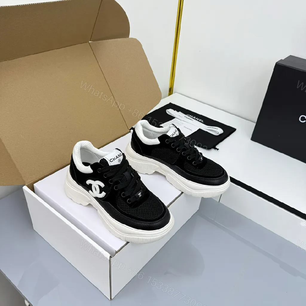 Chic Black Mesh Luxe Sneakers with Logo Emblems — view 1