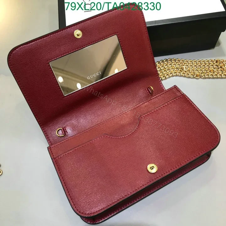 View 4 of Gucci Red Horsebit 1955 Shoulder Bag Quality Knockoff FJ92RP