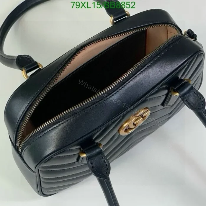View 5 of Gucci Knock off Marmont Mini Black Leather Bag