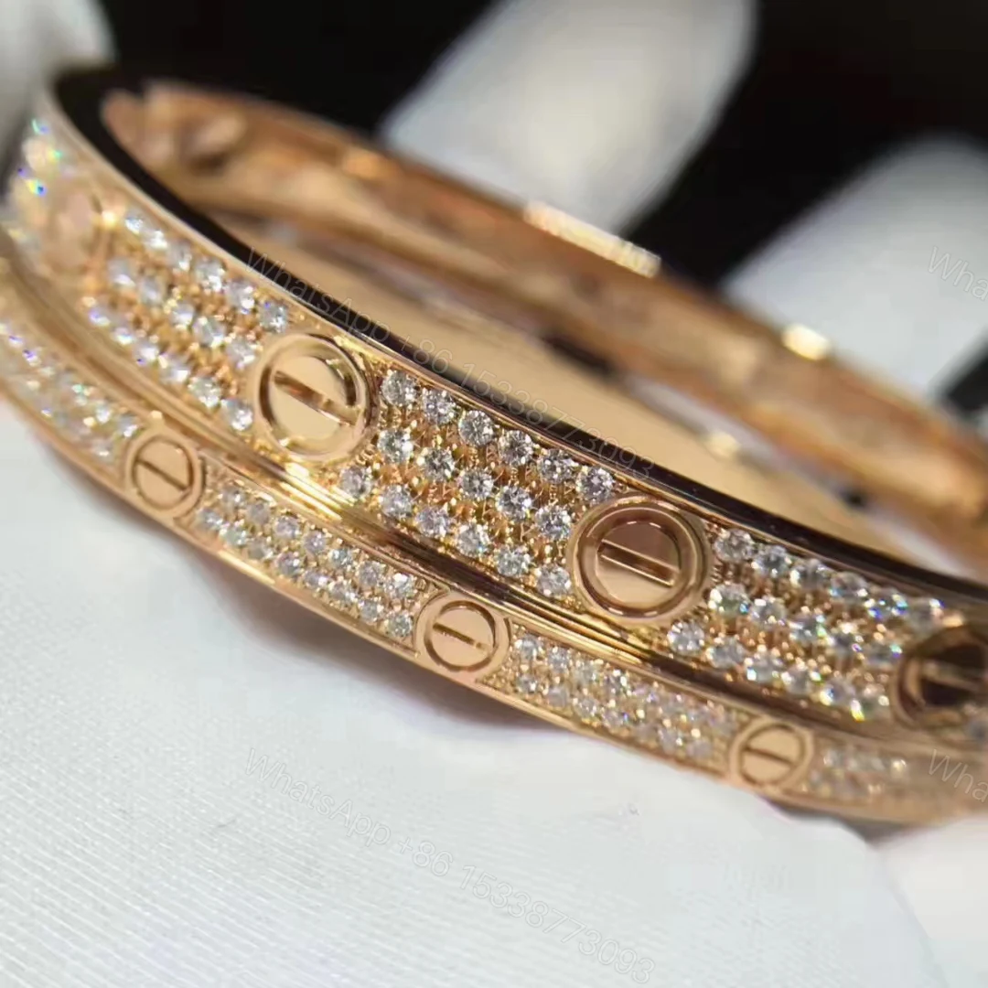 View 3 of Cartier Love Bracelet, paved diamonds