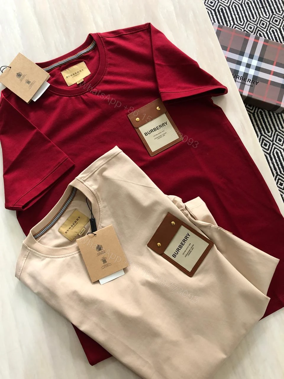 View 7 of First Copy Burberry Cotton Lycra Tee