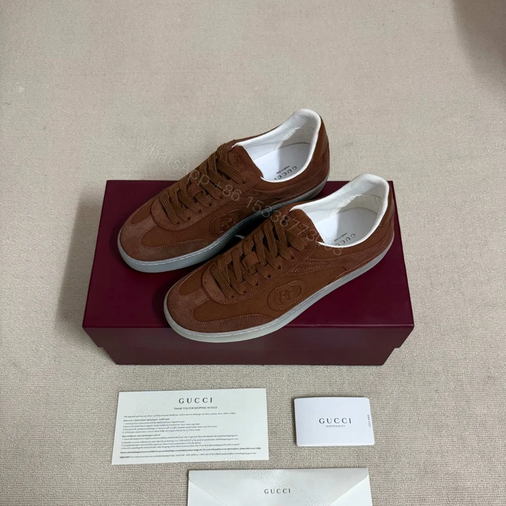 View 4 of Gucci Men G75 Sneaker Light Brown Suede