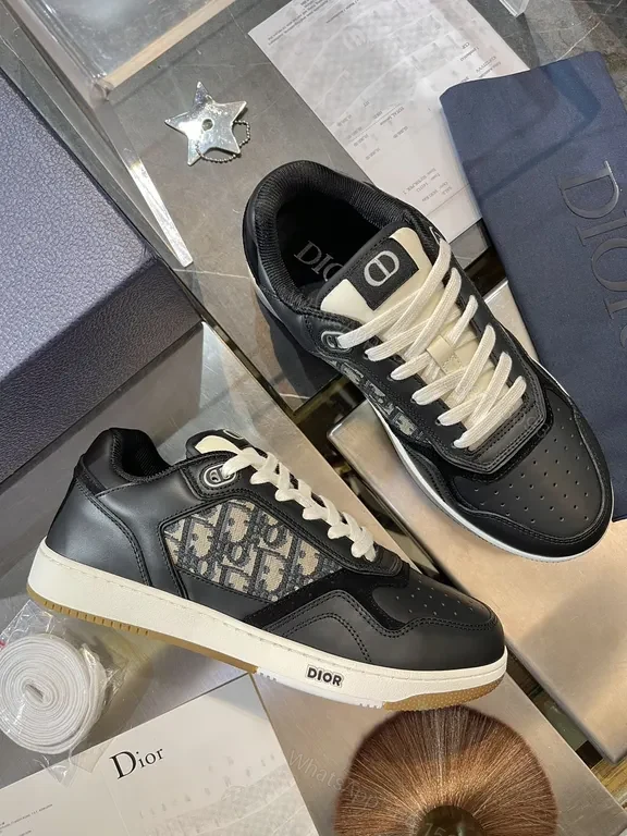 View 7 of Refined Dior-Inspired High-Top Sneakers with Monogram Detailing