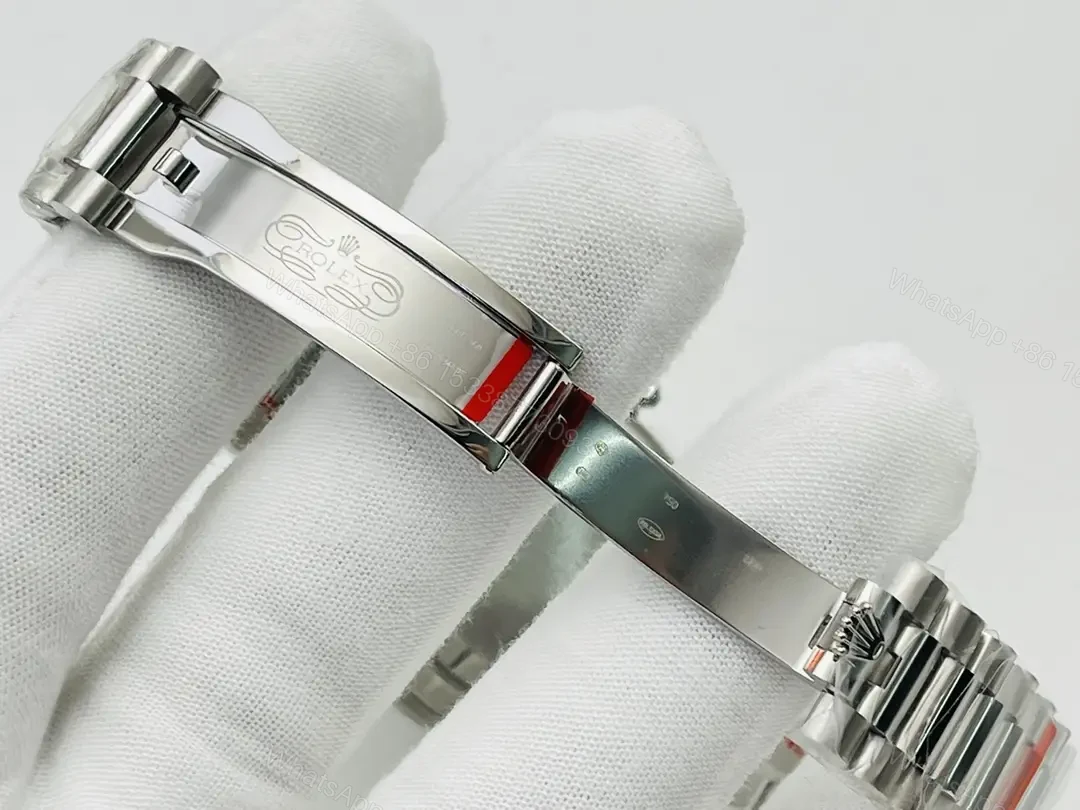 View 8 of Rolex Datejust 36 Stainless Steel Fluted Jubilee White Roman Dial 116234-0089