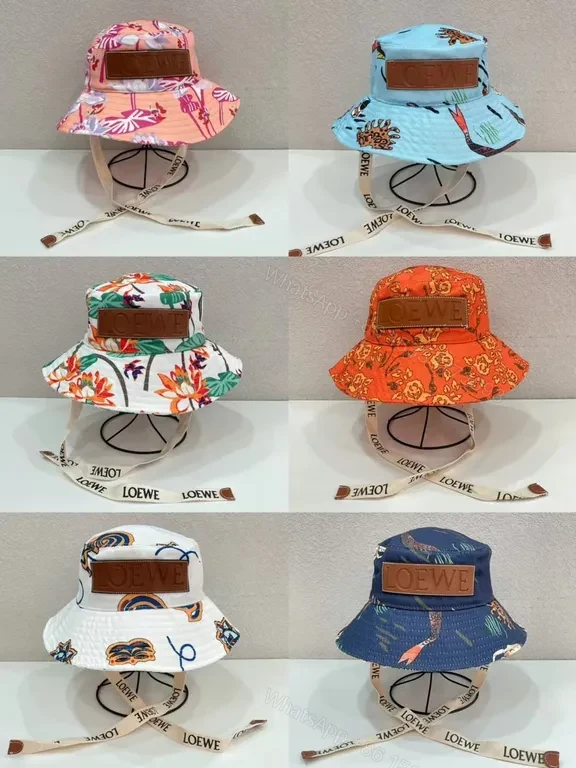 View 5 of Lightweight LOEWE Patterned Bucket Hat - Signature Patch, Breathable Style