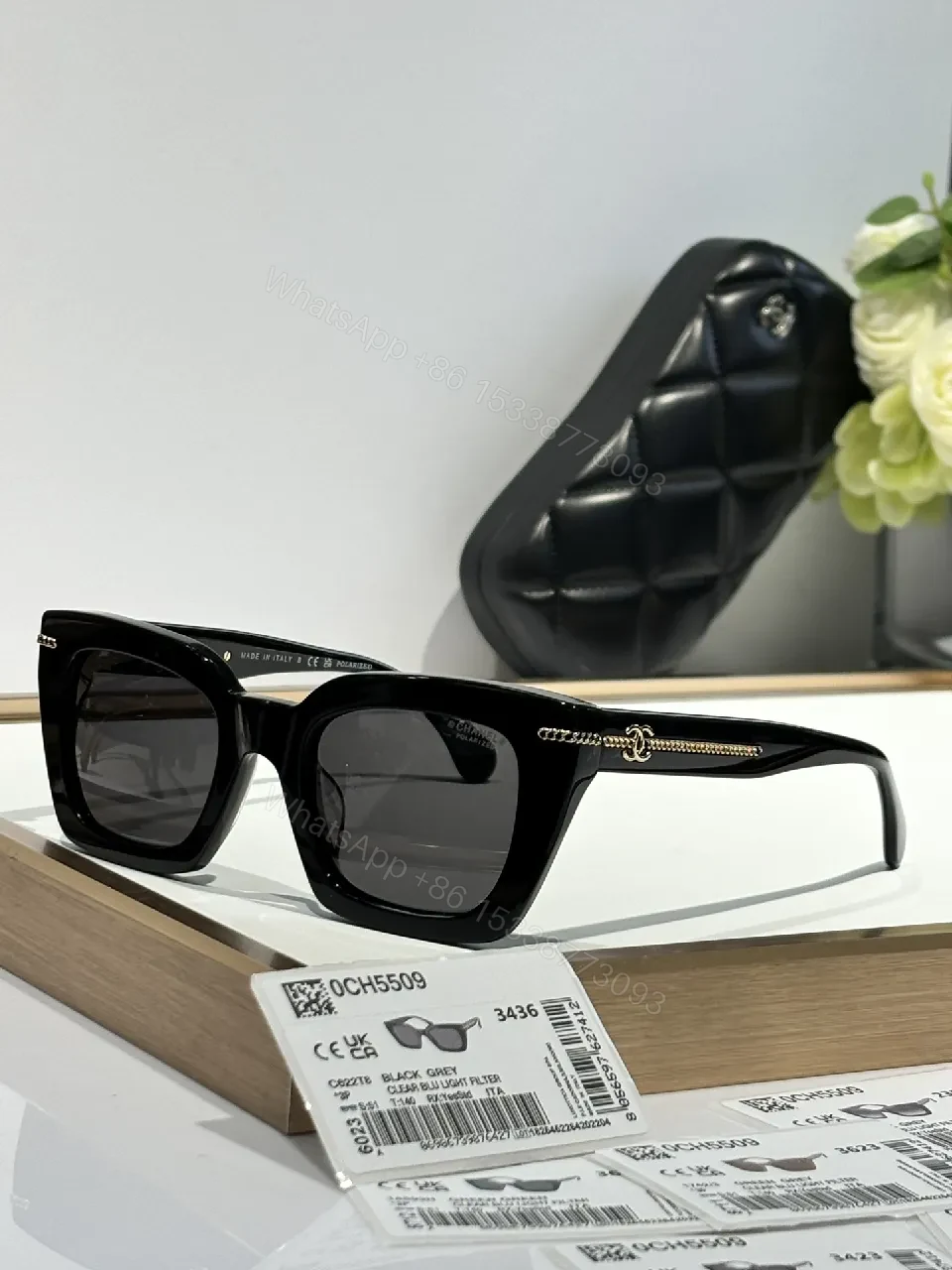 View 2 of Bold Blocky Sunglasses: Modern Chic with Signature Detailing