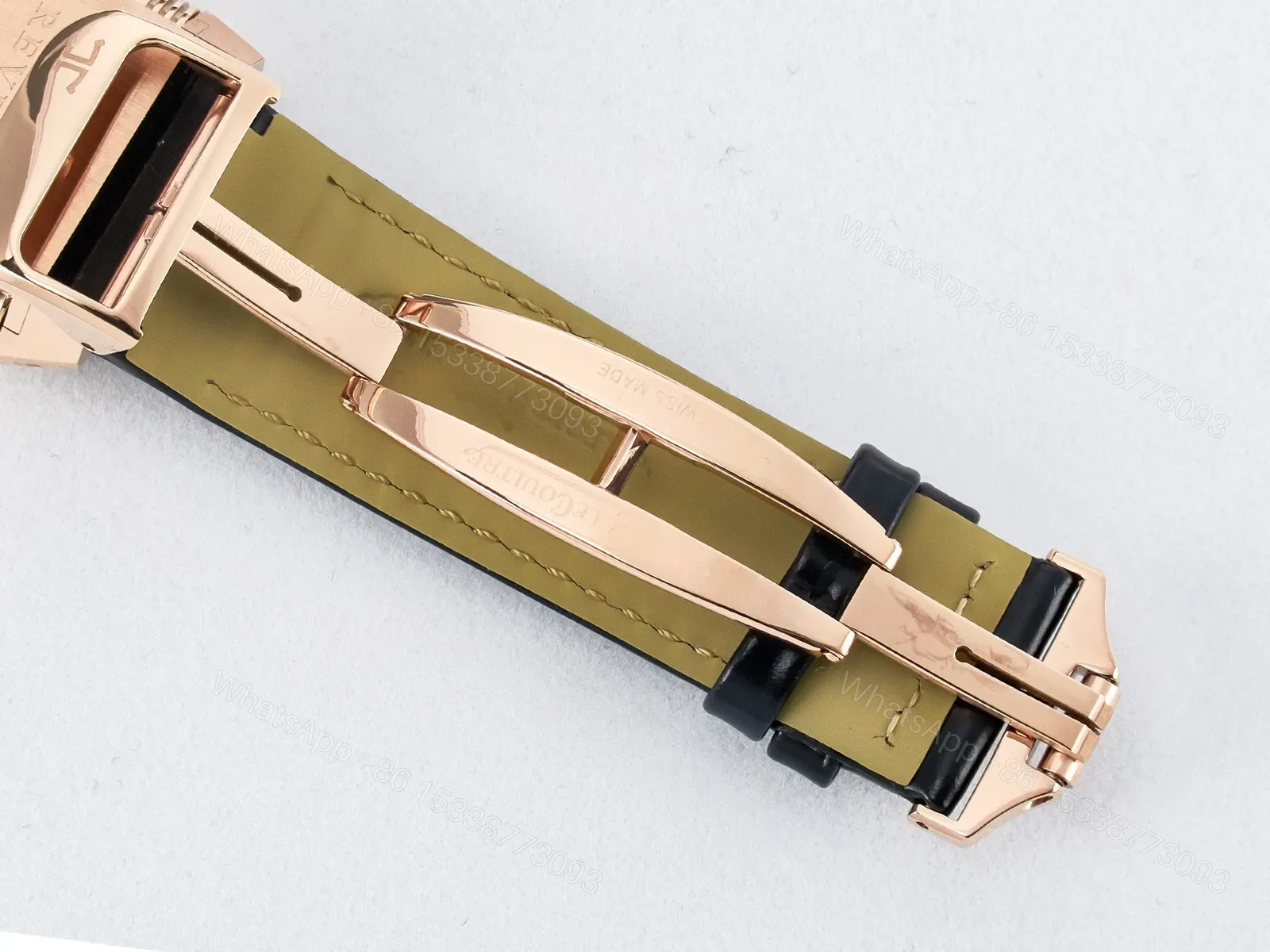 View 13 of Reverso Classic Duoface Small Seconds RG MGF Best Edition White Textured Dial on Black Leather Strap A854A
