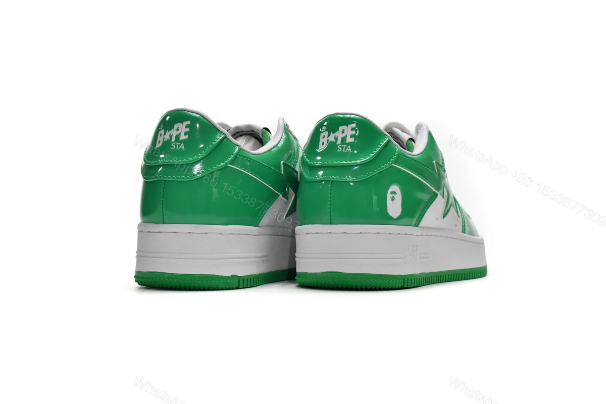 View 3 of Cheap Fake BapeSta White Green 1H70-191-001