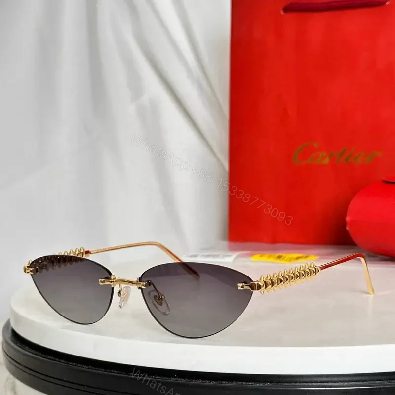 Gold Frame Sunglasses with Beaded Temples, Gradient Lenses — view 1