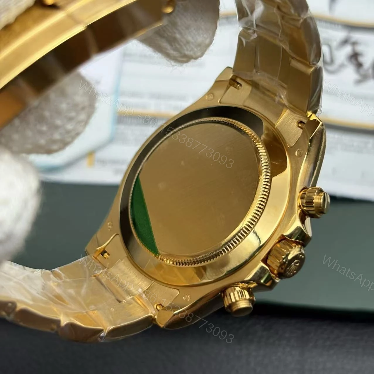 View 10 of Super Clone Rolex Daytona Gold with Blue Dial 116528 Replica