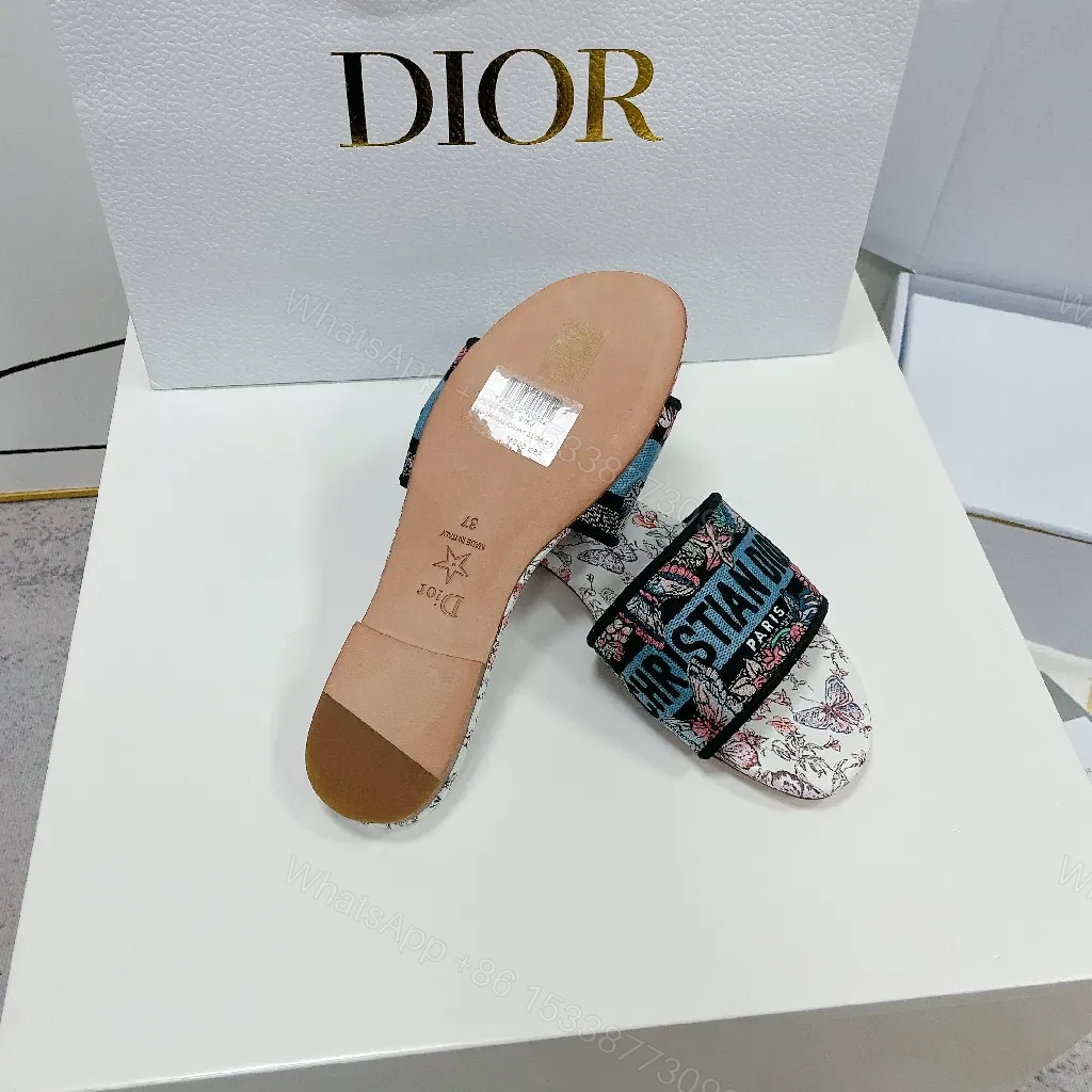 View 7 of Bold Floral Slip-Ons with Signature Webbing Slides
