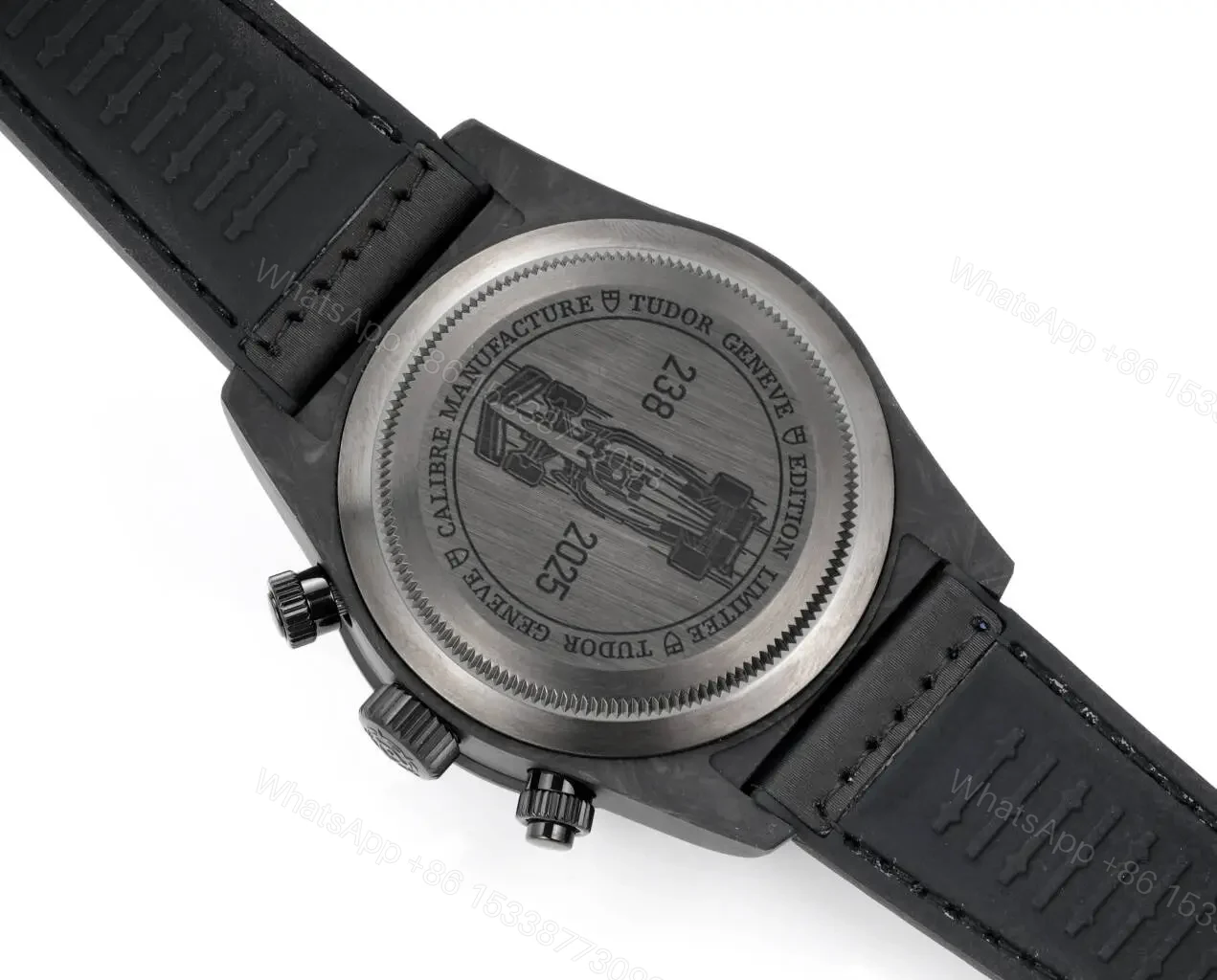 View 8 of Tudor R29 Biwan Blue Accent Chronograph Black Strap Premium 42MM M7937KN-0001