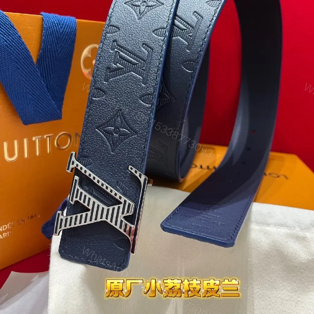 View 9 of Bold Signature Strap Belt: Monogram LV-Inspired Buckle Belt