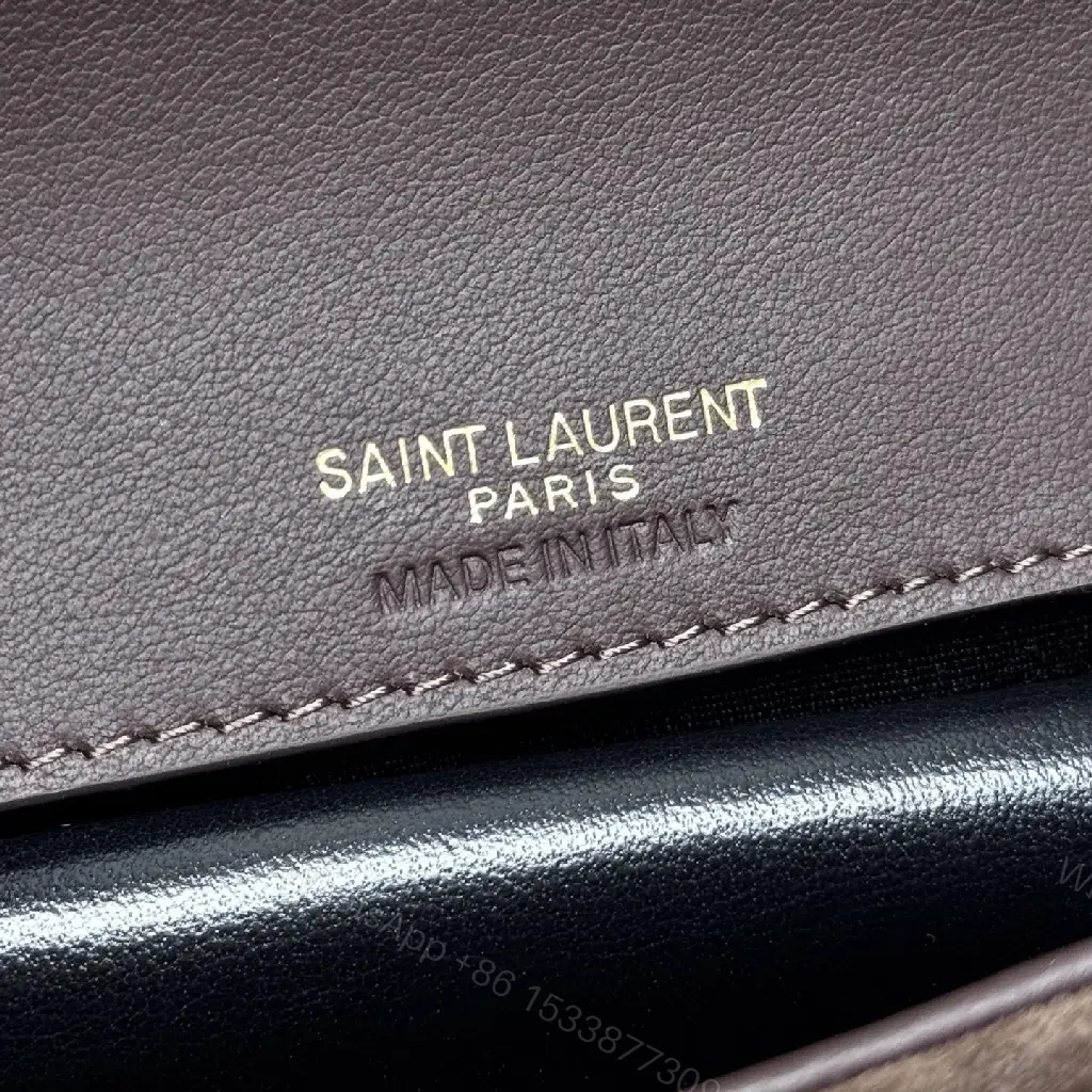 View 7 of Lux Velvet YSL-Inspired Shoulder Bag in Rich Brown