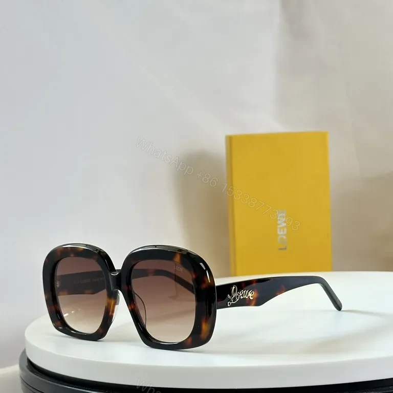 View 2 of Loewe-Inspired Blush Acetate Oversized Square Sunglasses
