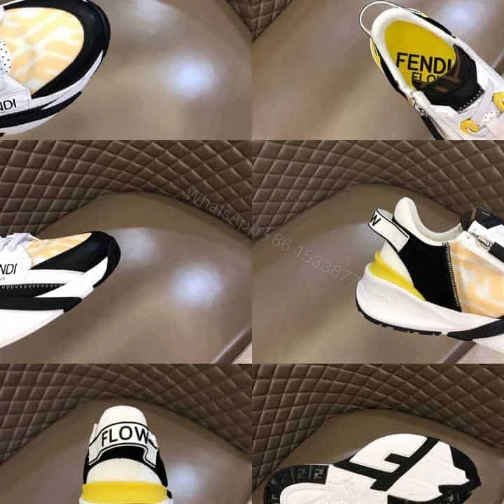View 4 of FENDI FLOW YELLOW NYLON LOW TOPS SNEAKERS – FD01