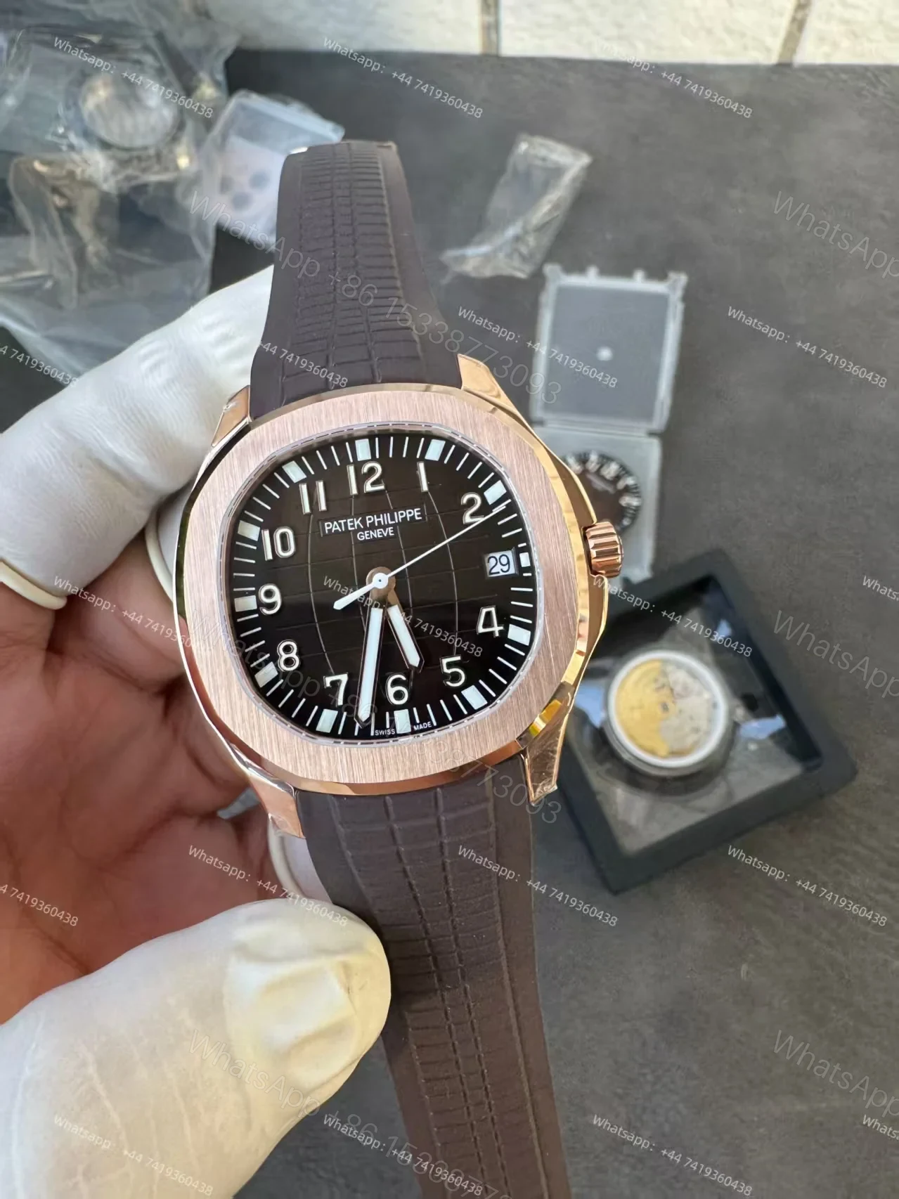 View 8 of Patek Super Clone Philippe Super Clone Aquanaut 5167R-001 Rose Gold 40MM