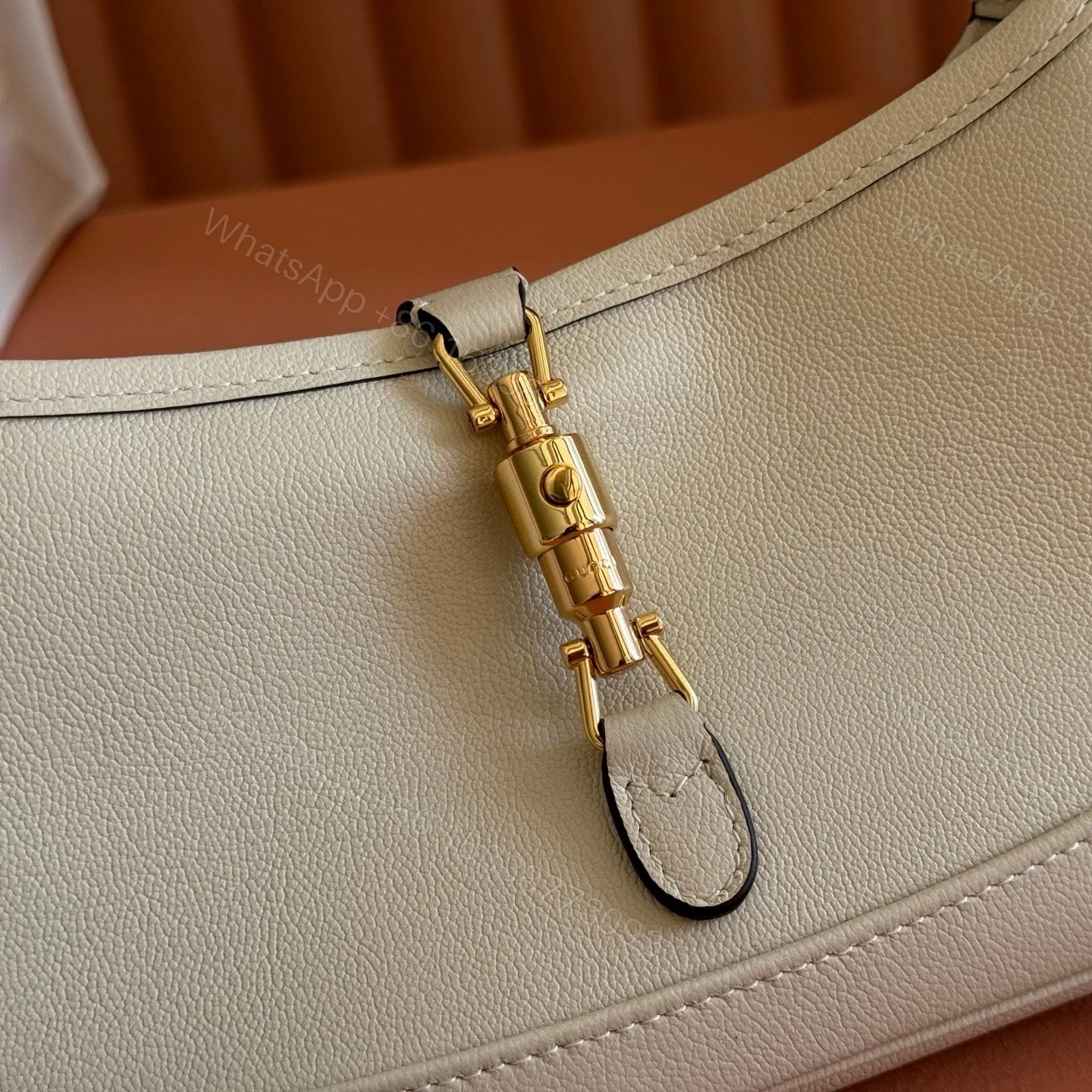 View 6 of GUCCI 26S JACKIE SLIM SHOULDER BAG 27 IN CREAM WHITE CALFSKIN