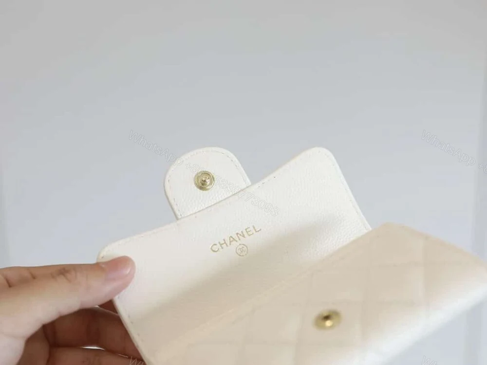 View 6 of Chanel Classic Card Holder Wallet White 10Cm