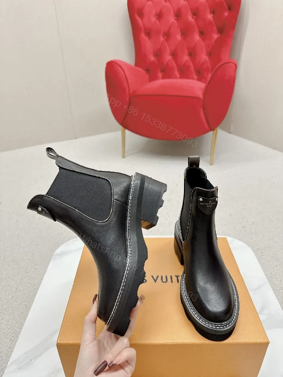 View 2 of Smooth Leather Chelsea Boots: All-Day Comfort, Black, Slim Profile