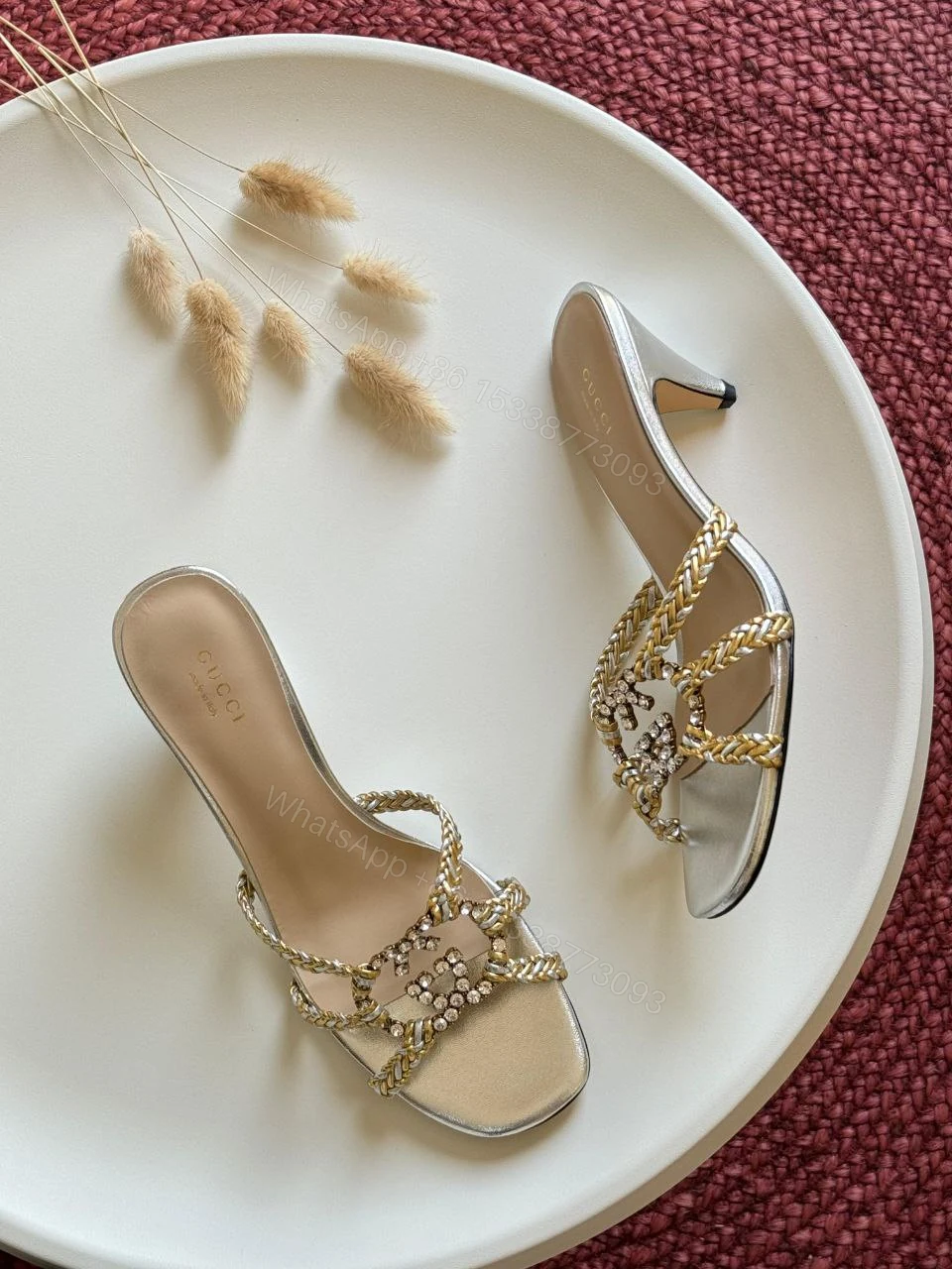 View 3 of Women’s slide sandal with crystals