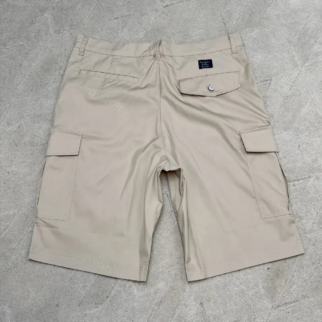 View 10 of Beige Nylon Cargo Shorts with Louis Vuitton Tag
