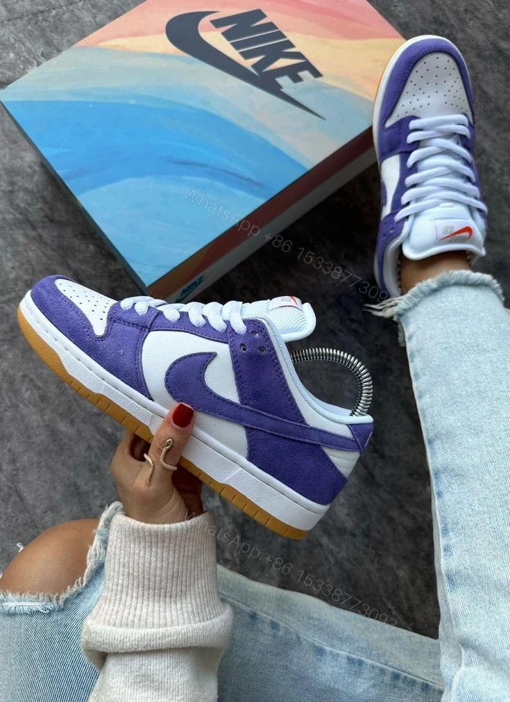 View 4 of FIRST COPY Nike SB Dunk Low Purple Suede For Women
