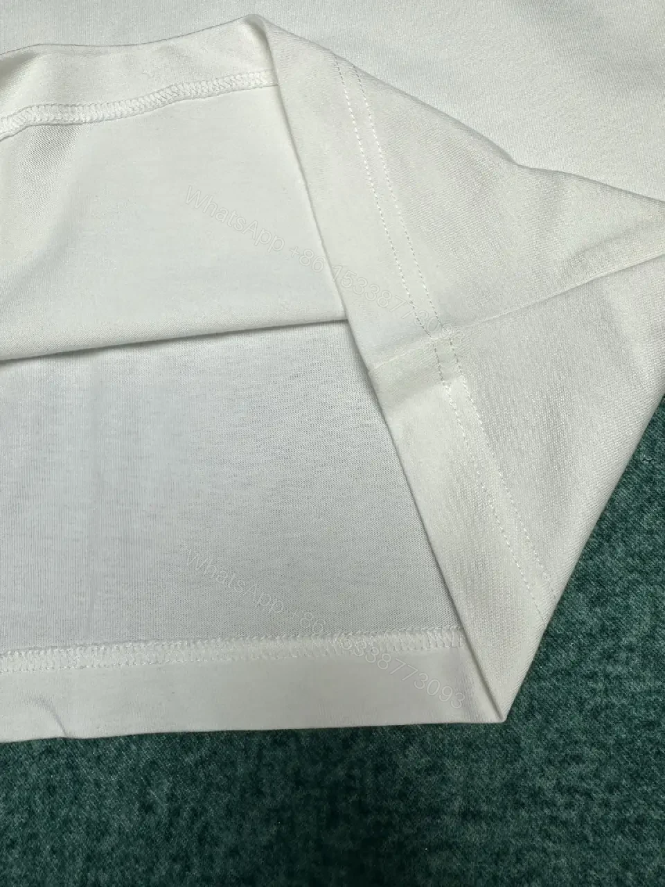 View 3 of White Cotton Graphic Tee with Heritage Detailing