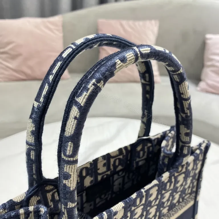 View 8 of Patterned Dior Monogram Tote â€” Structured Everyday Luxury Bag