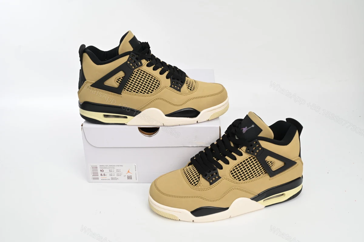 View 3 of Air Jordan 4 Retro Fossil (W) AQ9129-200