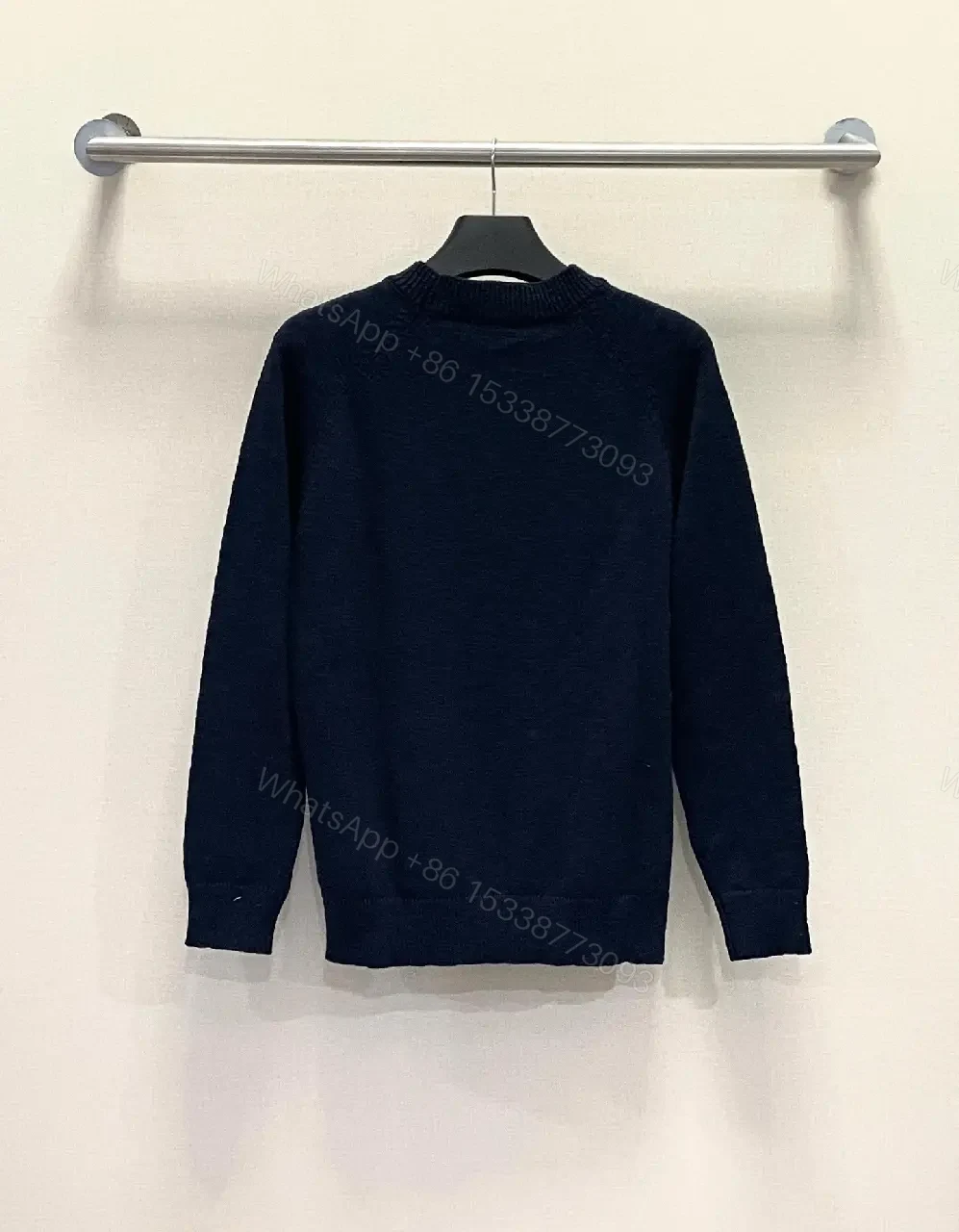 View 5 of Soft-White Knit Crewneck Premium Script Sweatshirt