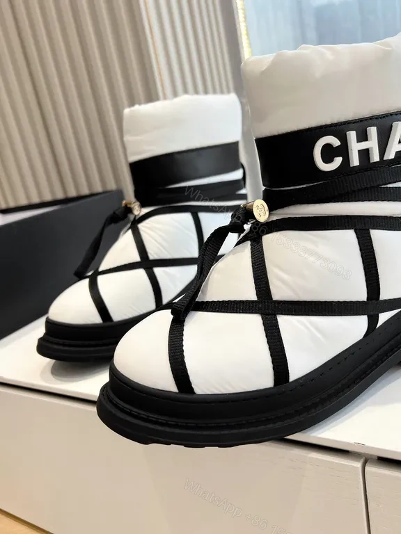 View 8 of Quilted Ankle Boots with Chanel-Inspired Strap - All-Day Comfort