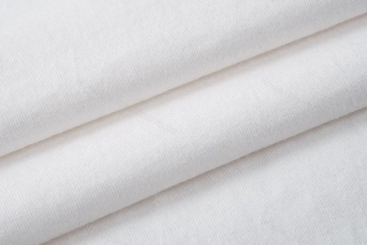 View 2 of White Cotton Minimalist Graphic Tee with Pearlescent Accent