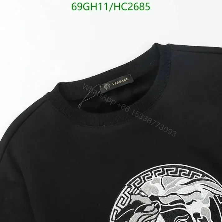 View 2 of Versace Black Long Sleeve Sweatshirt HC26854